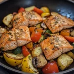Budget-Friendly Salmon & Vegetable Skillet