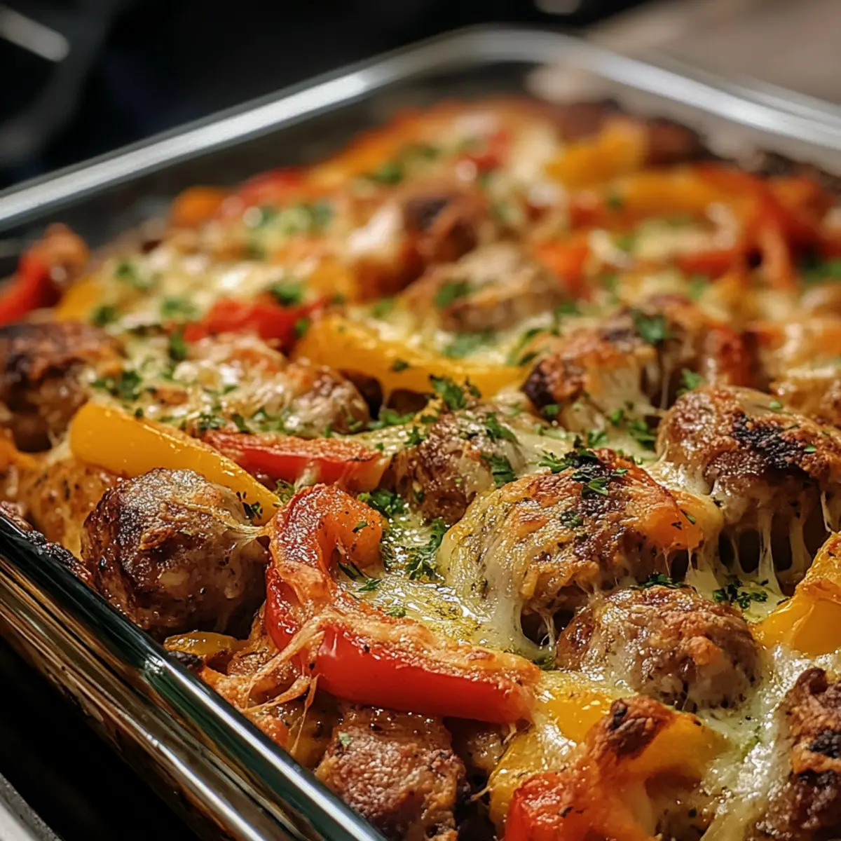 Italian Sausage & Peppers Bake
