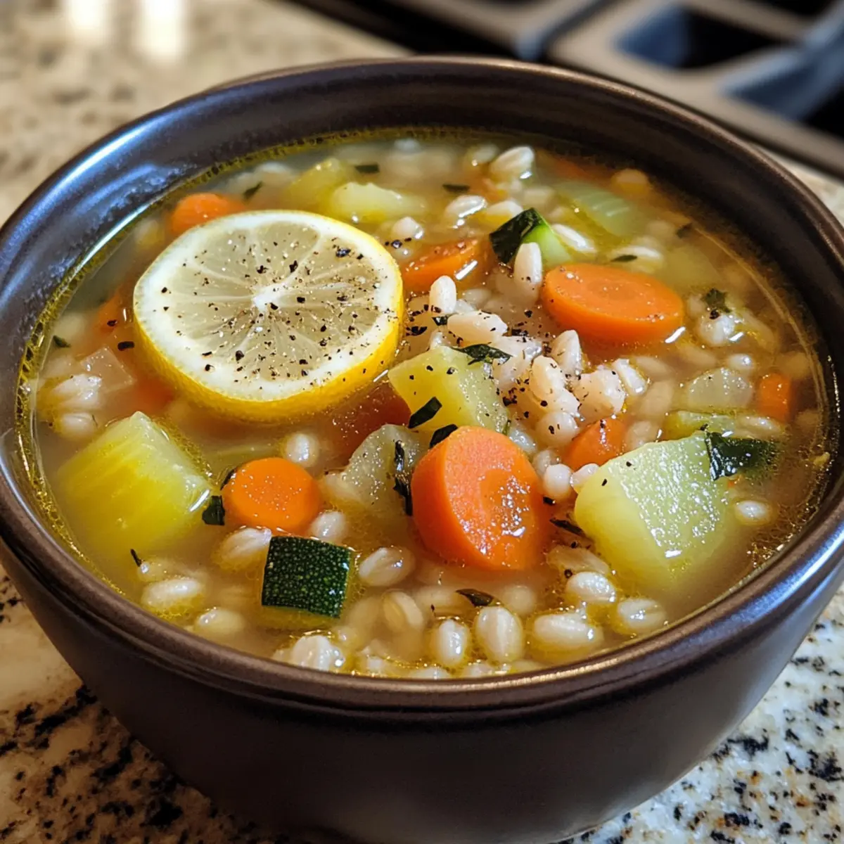 Lemon Barley Vegetable Soup