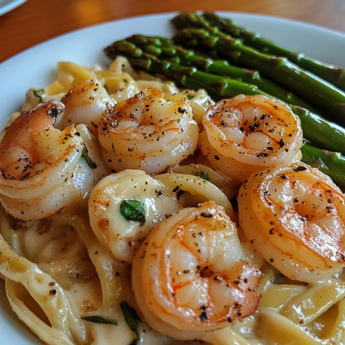 Shrimp & Asparagus Alfredo