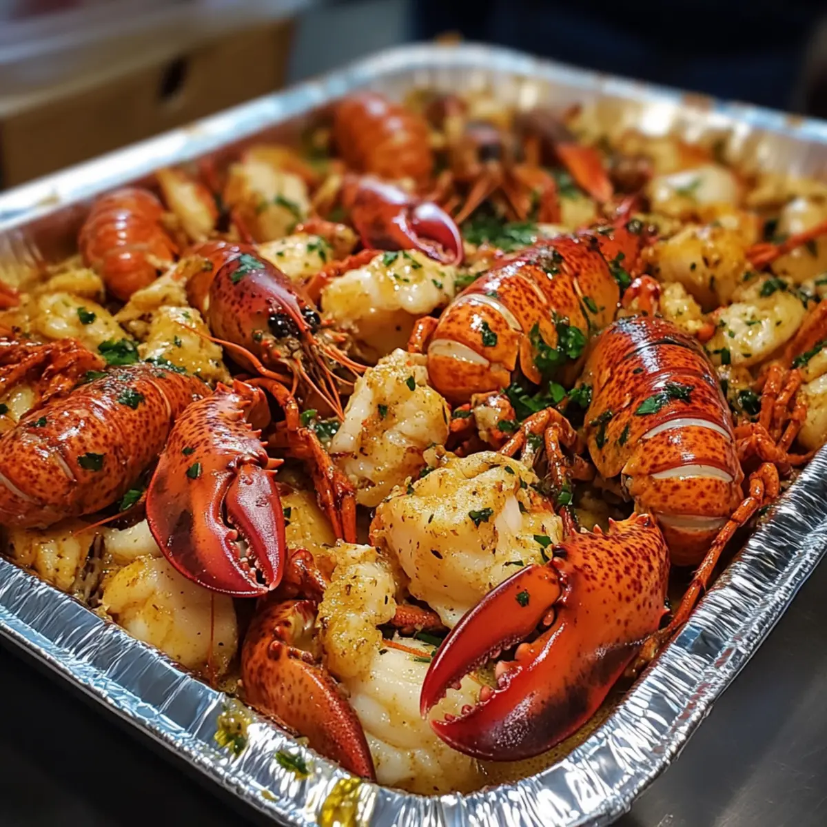 Garlic Lobster Bake