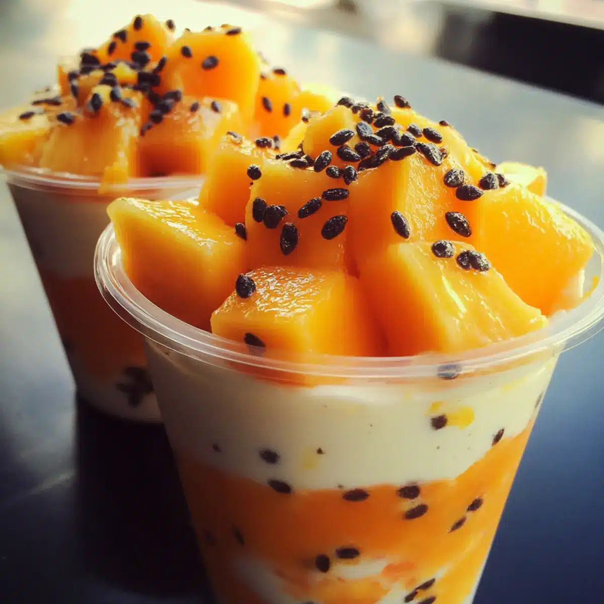 Papaya Yogurt Cups