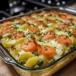 Spring Vegetable & Smoked Salmon Bake