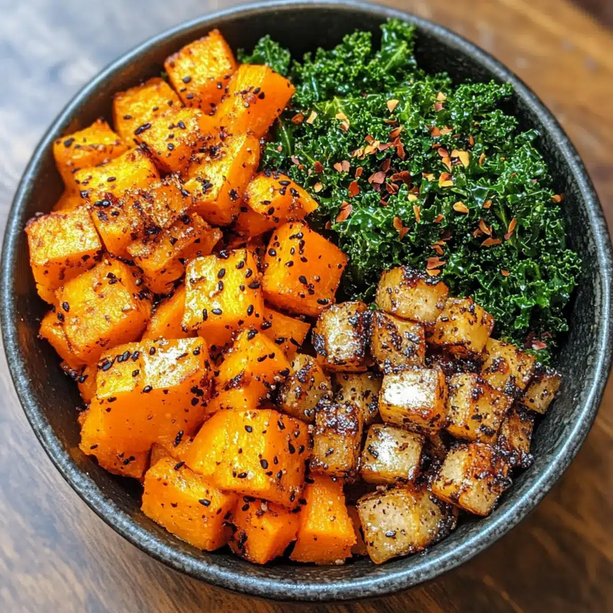 Roasted Butternut Squash & Kale Bowl