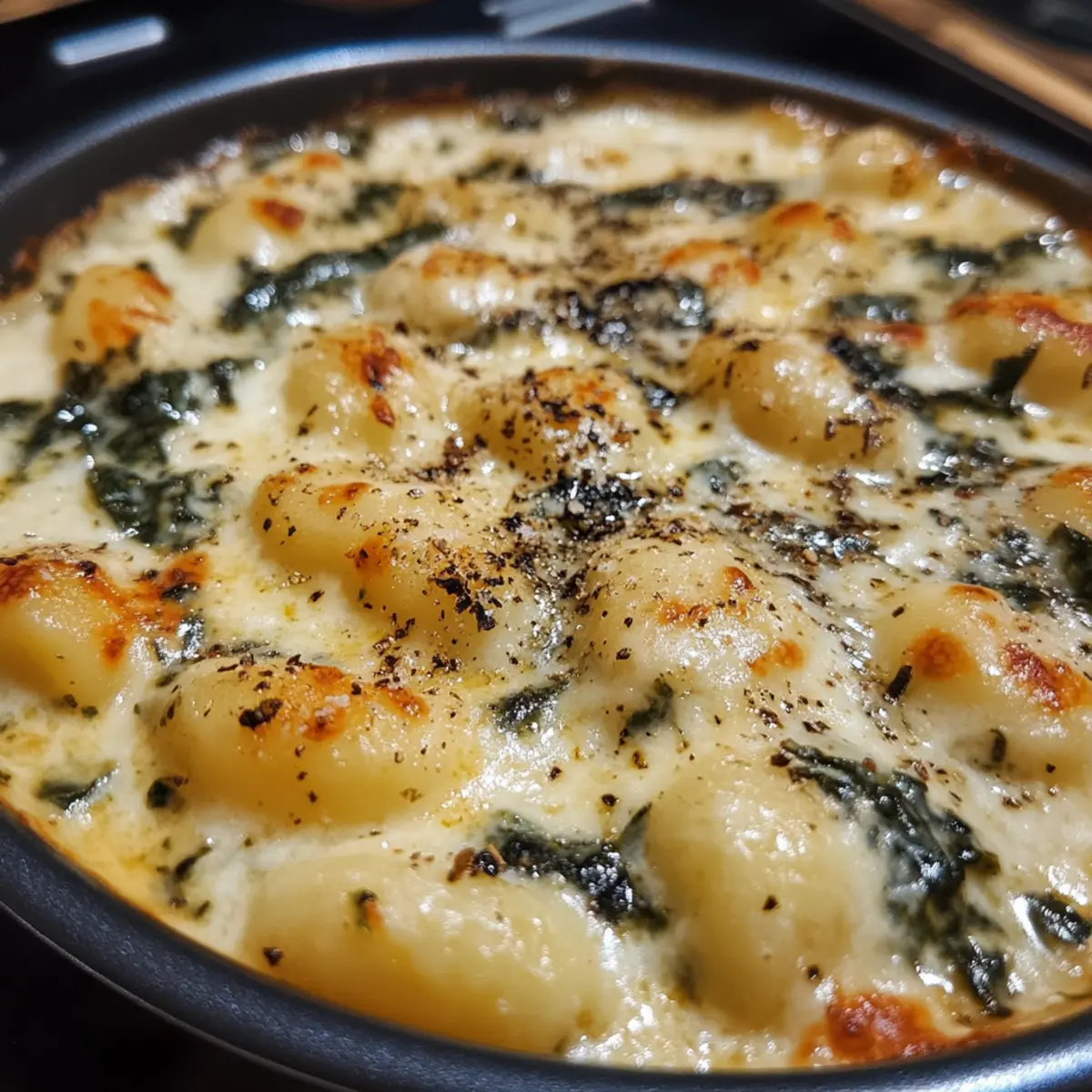 One-Pan Creamy Spinach Gnocchi