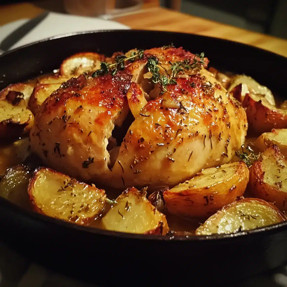 Crispy Roast Chicken with Ginger