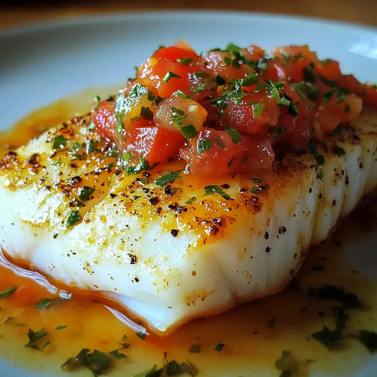 Baked Pacific Cod with Tomato Relish