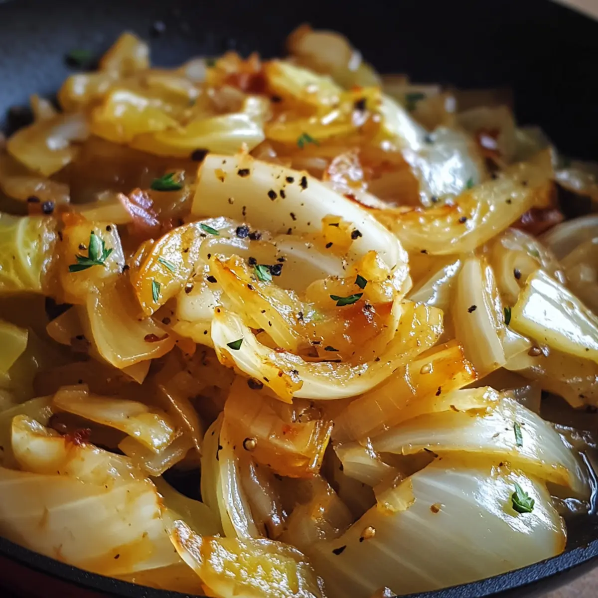 Caramelized Onion & Cabbage Skillet