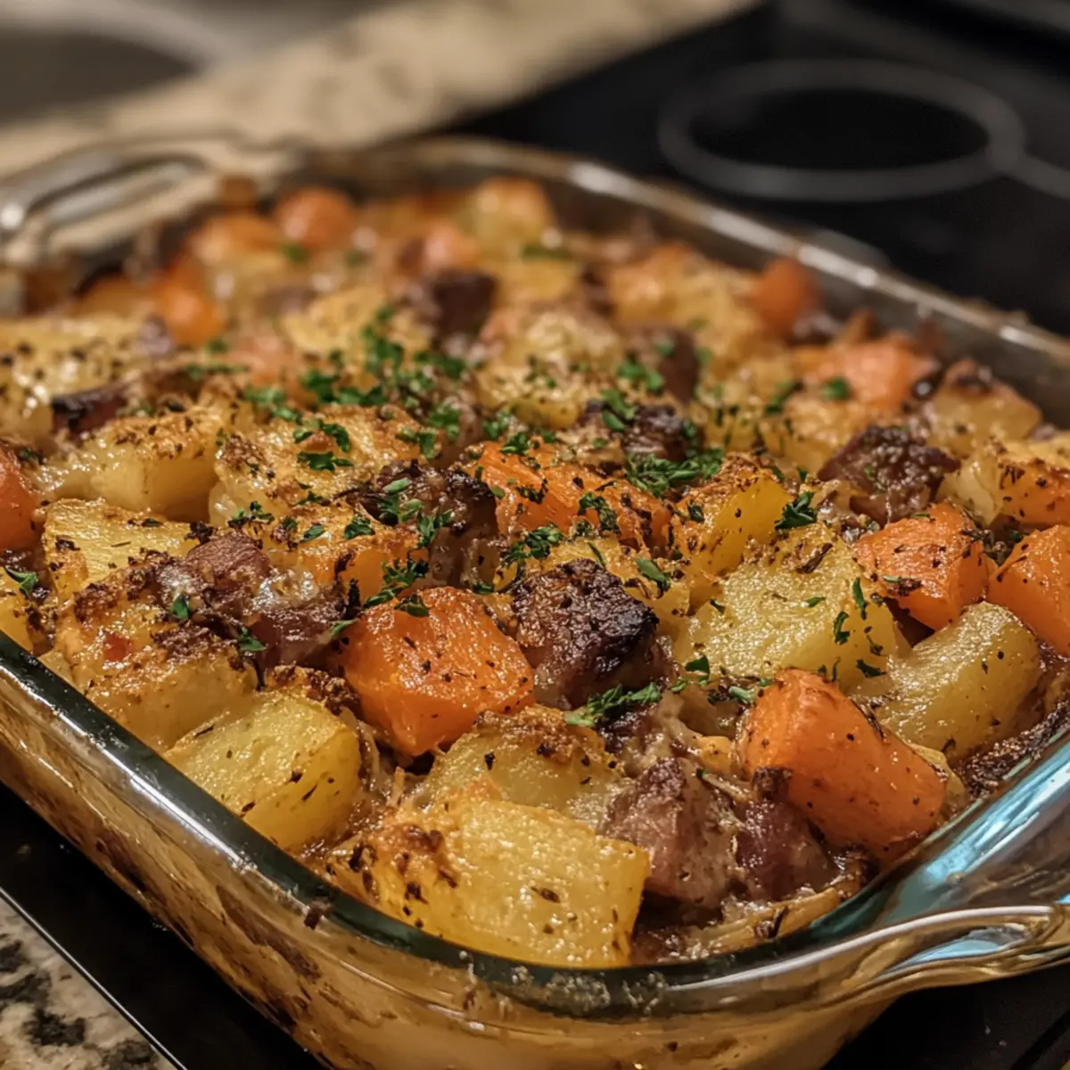 Beef and Root Vegetable Bake