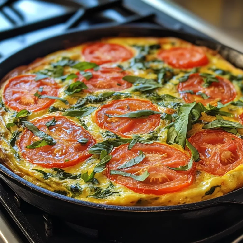 Savory Tomato Basil Breakfast Frittata