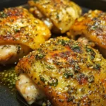 Lemon Garlic Herb Roasted Chicken Thighs
