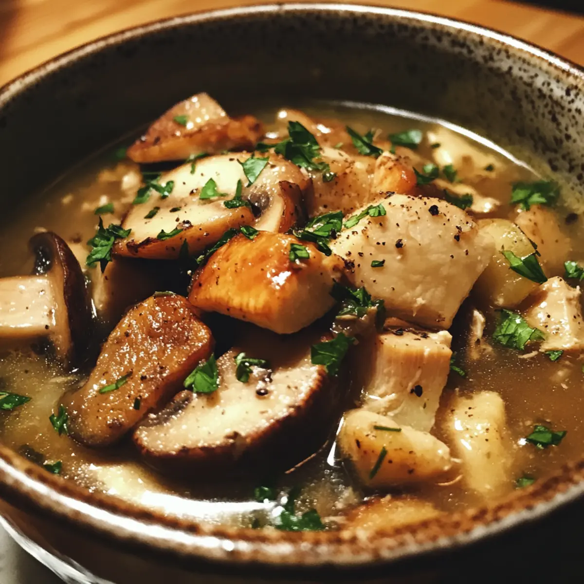 Mushroom Chicken Soup