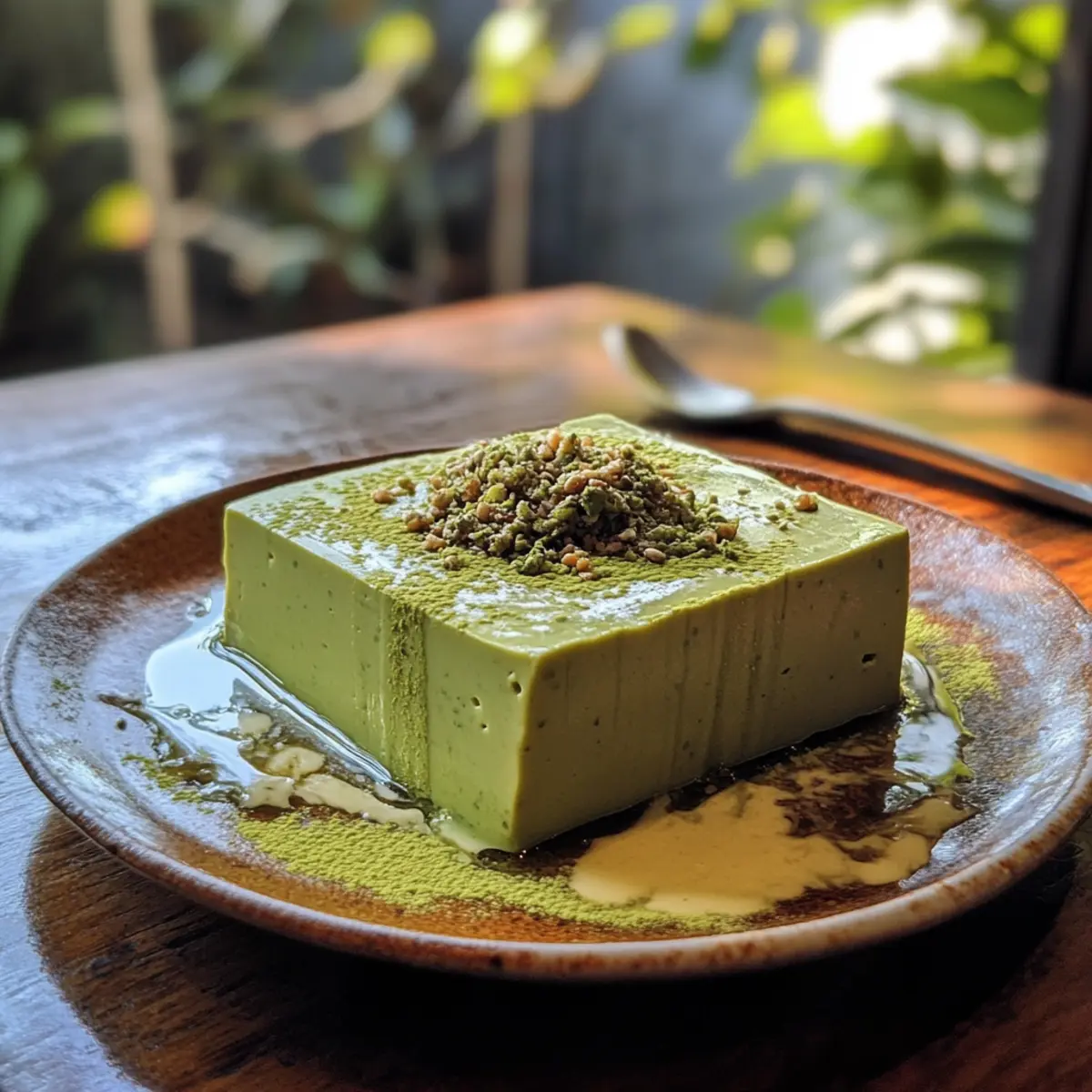 Healthy Matcha Tofu Dessert