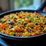 Vegetable Poha Skillet
