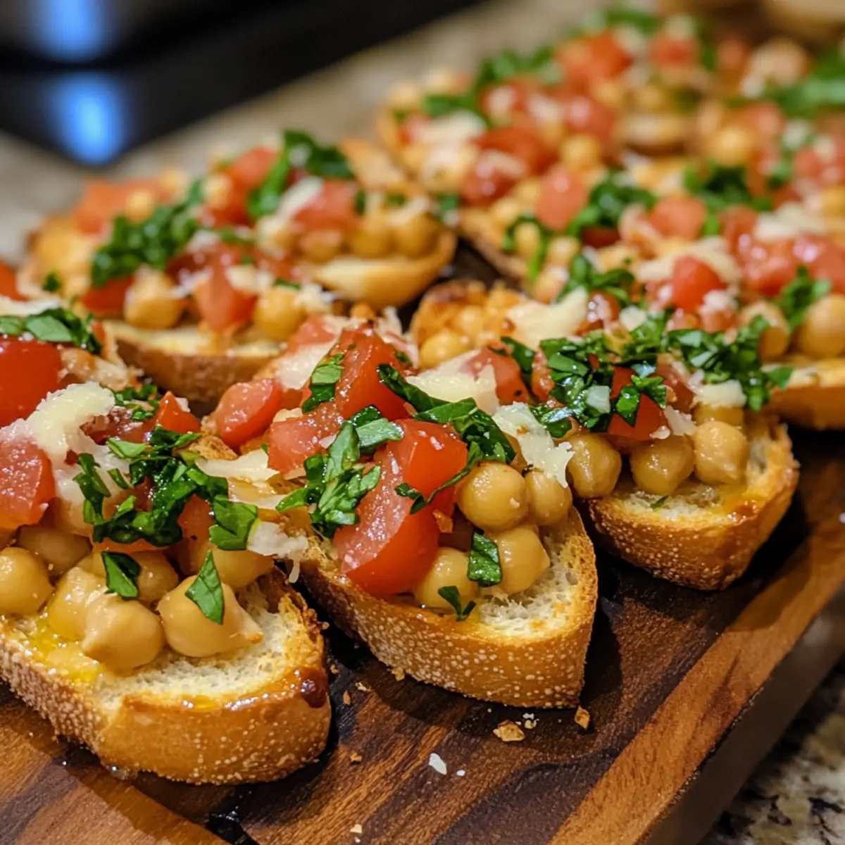 Italian Chickpea Crostini