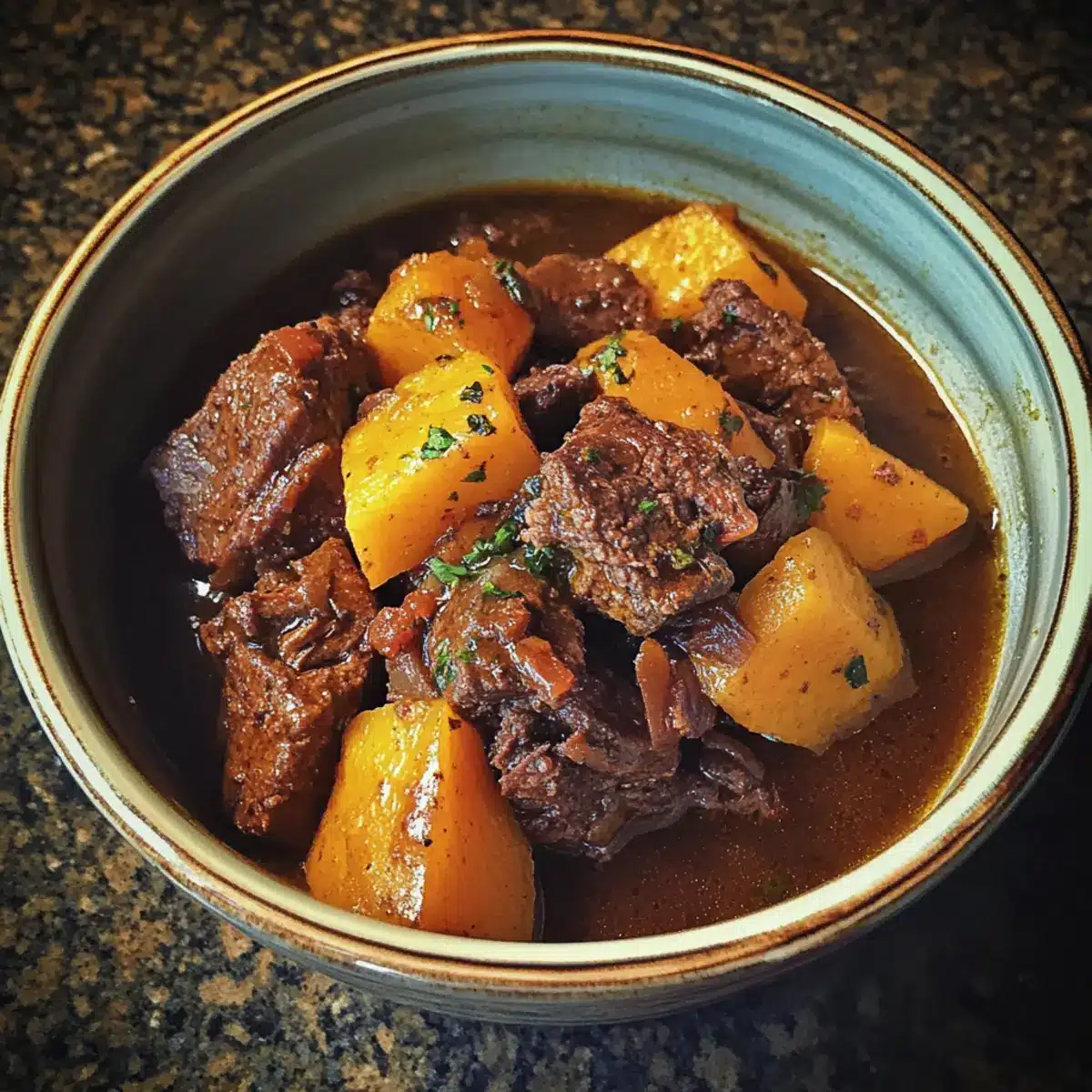 Slow Cooker Beef and Pumpkin Easter Pot