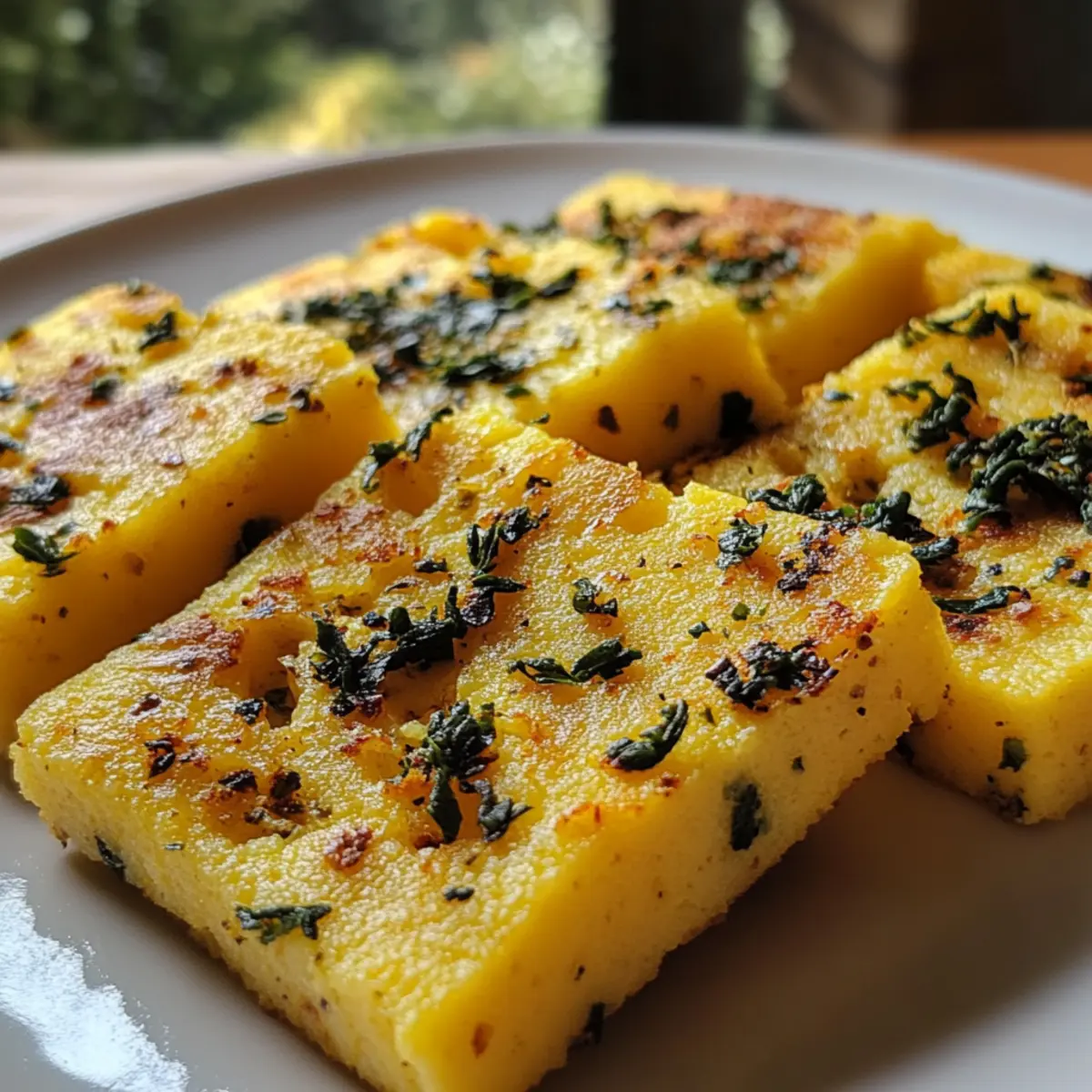 Herbed Polenta Breakfast Slices