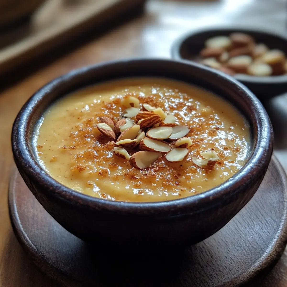 Almond Jaggery Milk Custard