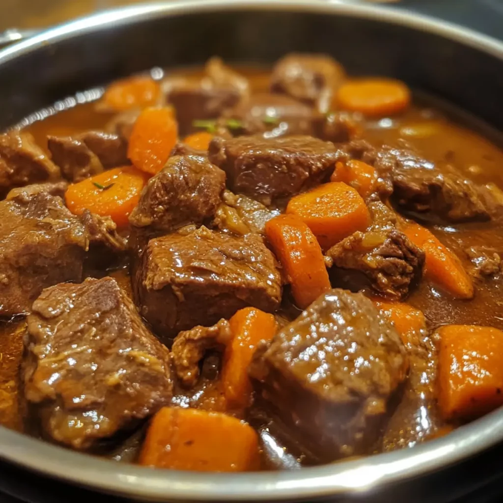 Slow Simmered Beef and Carrot Pot