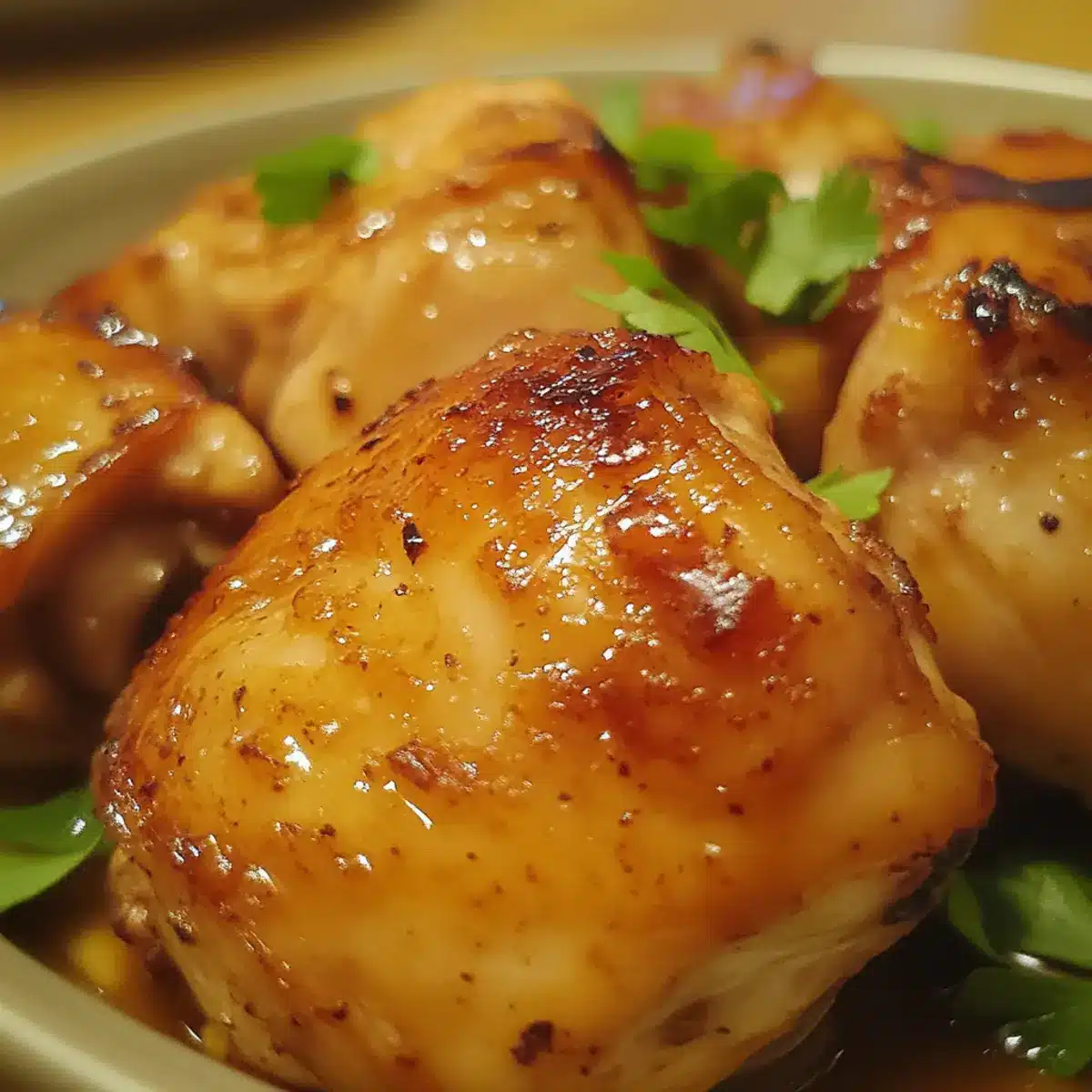 Soy Honey Roast Chicken Thighs