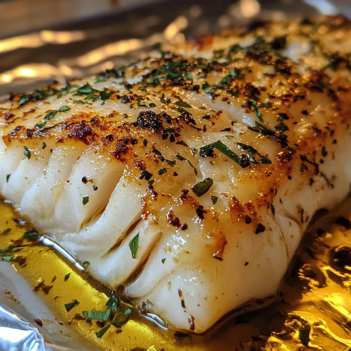 Garlic Herb Baked Cod