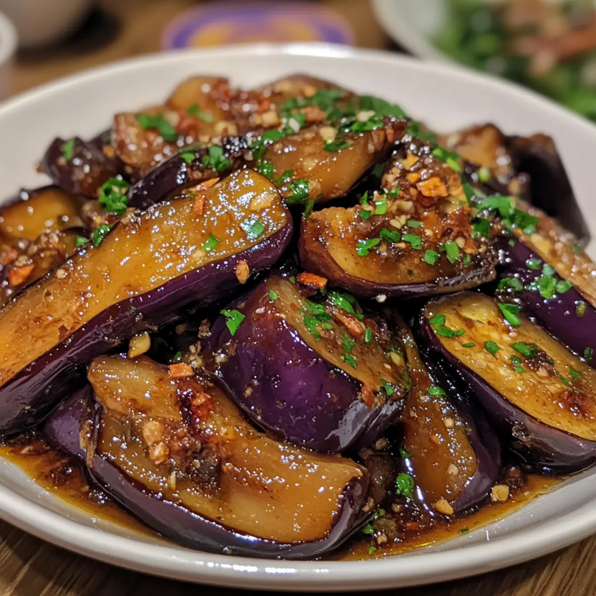 Braised Eggplant with Garlic Sauce
