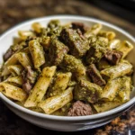 Creamy Pesto Beef Pasta