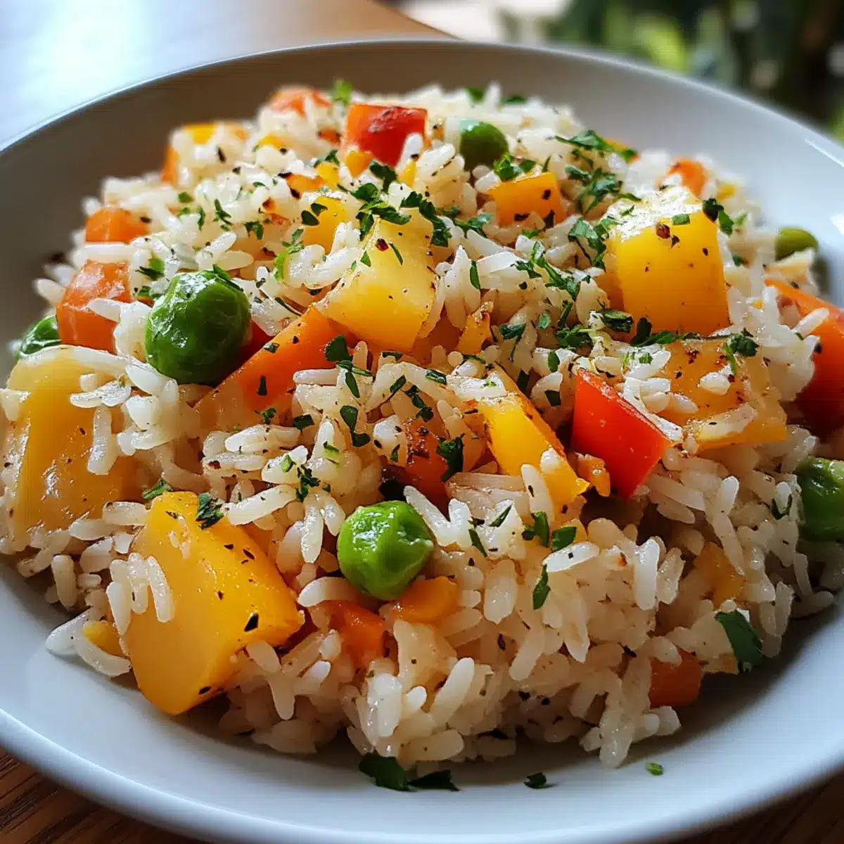 Coconut Vegetable Rice Plate