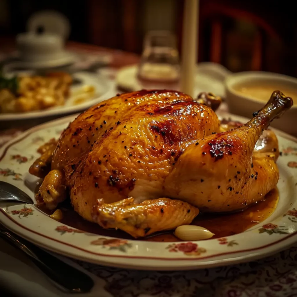 2.0 kg whole chicken, 2.0 tbsp soy sauce, 1.0 tbsp garlic minced, 1.0 tsp salt
