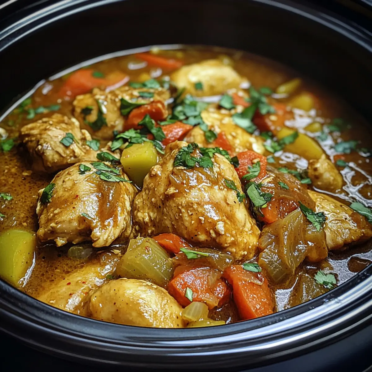 Slow Cooker Thai Lemongrass Chicken Thigh Stew