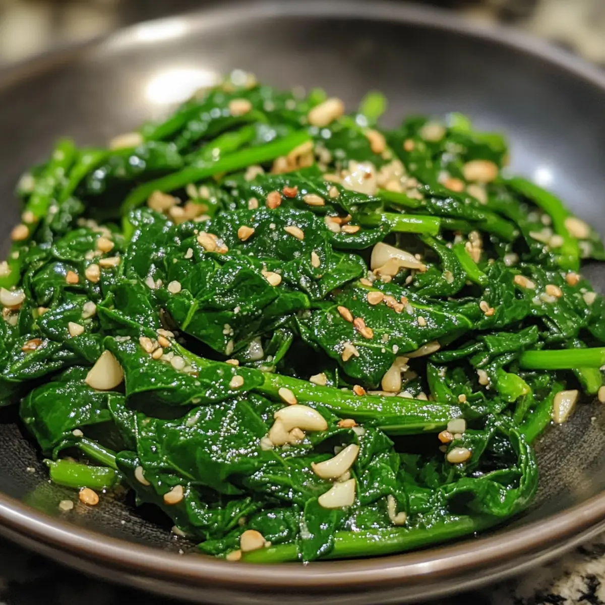 Stir Fried Spinach with Garlic