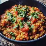 Budget Creamy Tomato Lentil One-Pot Rice