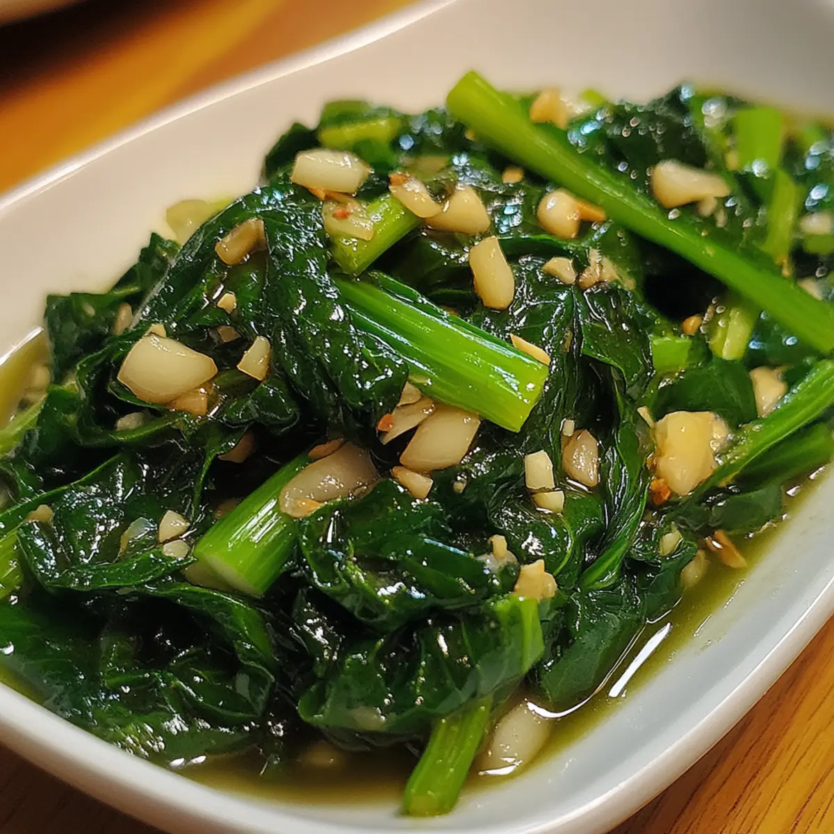 Braised Taiwanese Spinach with Garlic