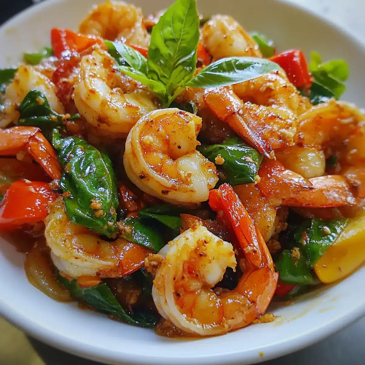 Bangkok Stir Fried Shrimp with Basil