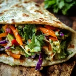 Vietnamese Vegetable Flatbread Wrap