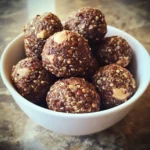 Peanut Butter Cocoa Quinoa Protein Bites