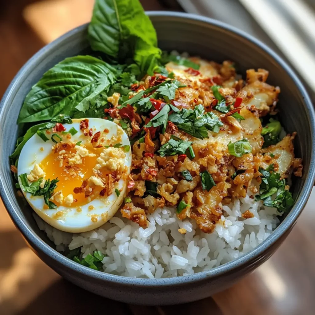 Thai Savory Rice Egg Bowl