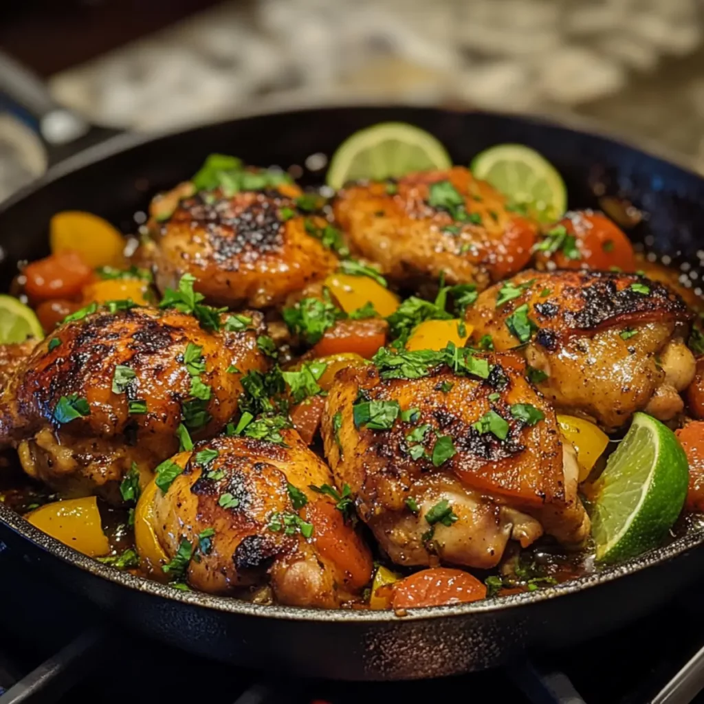 Chili Lime Chicken Thigh Skillet