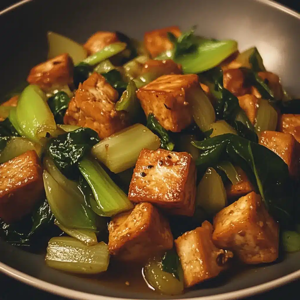 Stir Fried Tofu with Bok Choy
