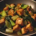 Stir Fried Tofu with Bok Choy